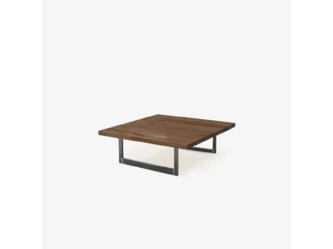 Tavolino Irony con top in legno massello e base in ferro di Riva1920