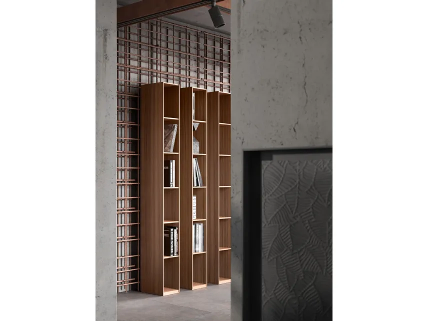 Libreria componibile Arda in legno di Rovere di Capo d'Opera
