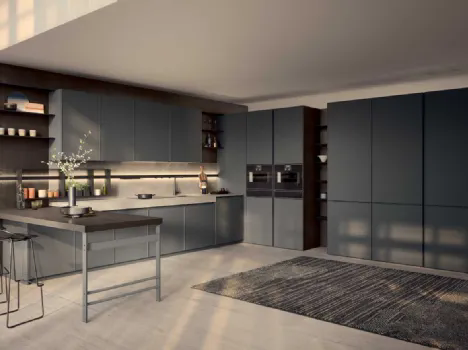 Cucina Moderna Coco Light angolare con penisola di Dibiesse