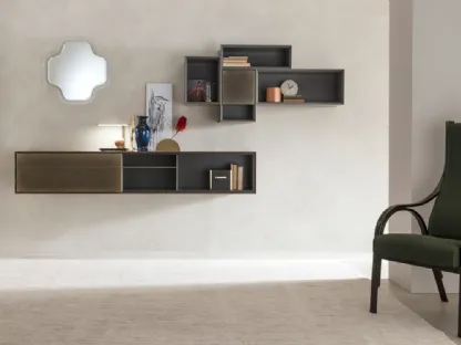 Contenitore Libreria  Ateneo finitura Ottone Vintage di Capo d'Opera