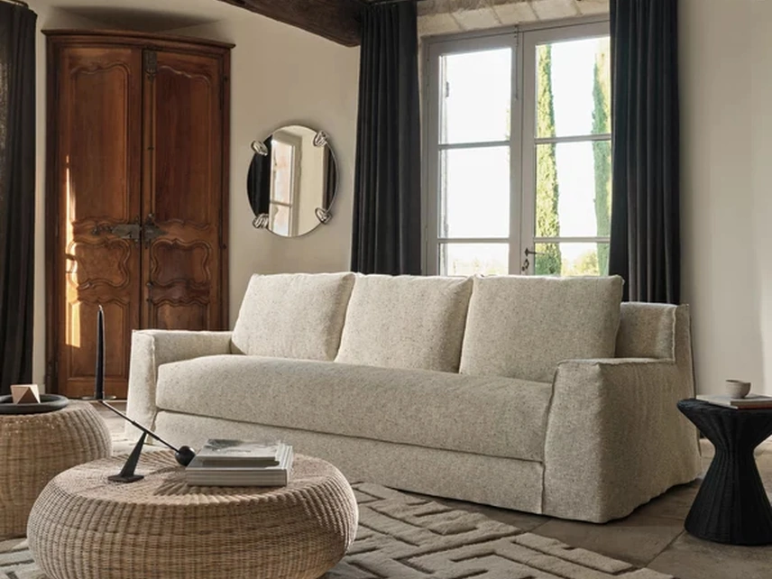 Tavolino Bolla 15 in midollino intrecciato di Gervasoni