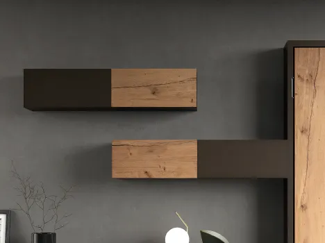 Mensola contenitore in melaminico e laccato opaco Box di Clever
