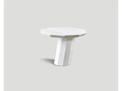 Tavolino DB004563 legno vecchio laccato e cerato a mano bianco di Dialma Brown