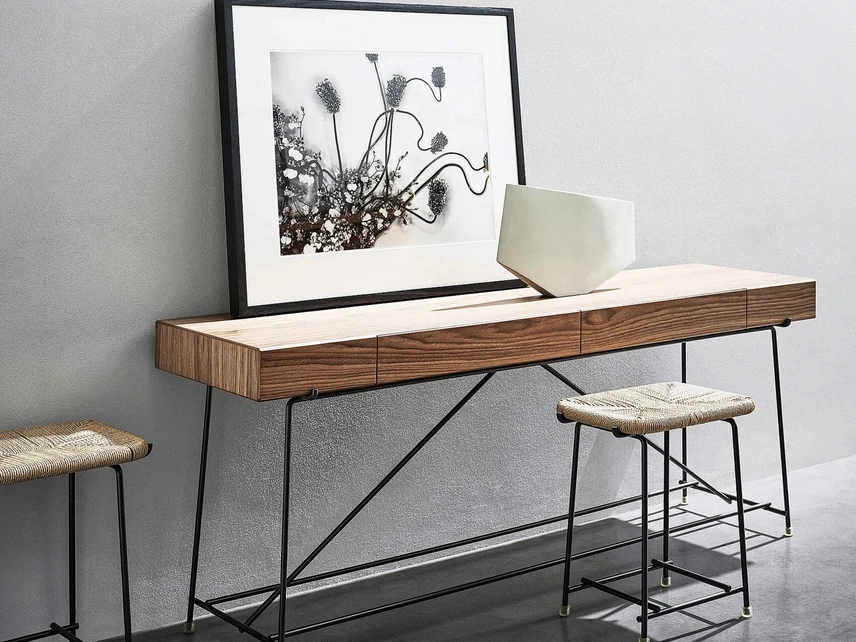 Scrittoio in marmo, legno e metallo Any Day di Flexform