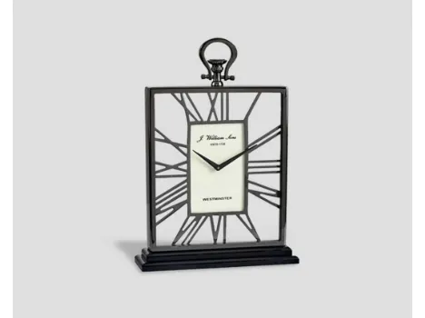 Orologio da tavolo DB005546 metallo quadrante bianco di Dialma Brown