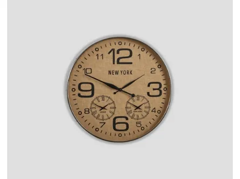 Orologio da muro DB005563 acciaio finitura nickel quadrante tessuto corda di Dialma Brown