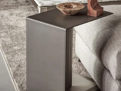Tavolino di design in metallo Plain di Flexform