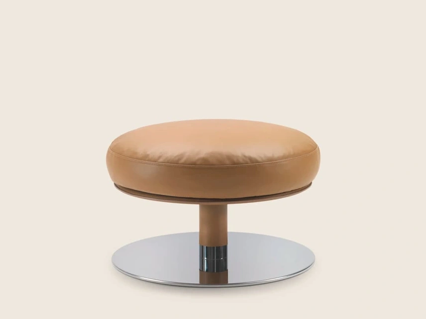 Pouf in pelle Eri di Flexform