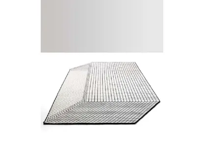 Tappeto con vello uniforme su tutta la superficie realizzato in 100% lana neozelandese Quaderna 150 di Zanotta