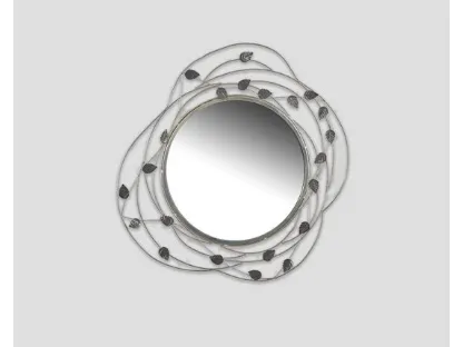 Specchio DB005577 metallo nickel inserti rame brunito di Dialma Brown