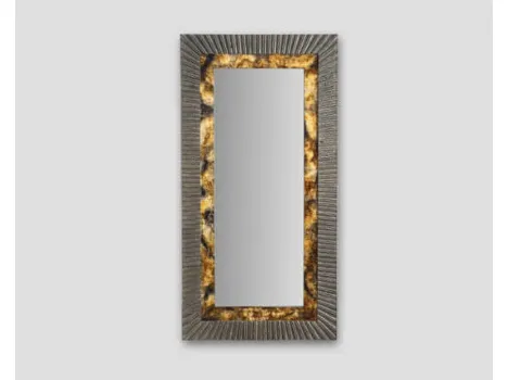 Specchio DB006106 alto legno con cornice decorata di Dialma Brown