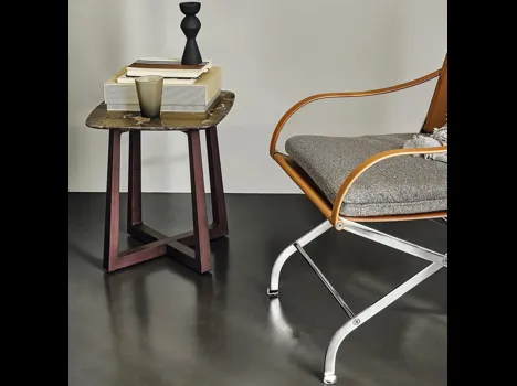 Tavolino Gipsy in marmo e legno di Flexform