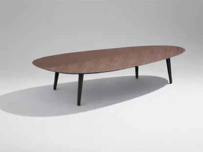 Tavolino in rovere e acciaio Tweed mini di Zanotta