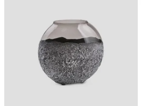 Vaso DB006628 vetro decorazione finitura sabbiata di Dialma Brown