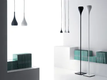 Lampada sospesa e da terra in metallo Bijou di Fabbian