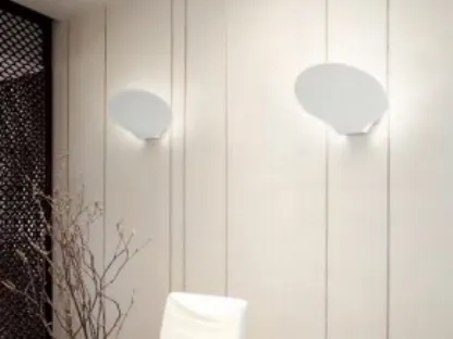 Lampada in alluminio verniciato bianco Glu di Fabbian