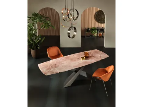 Lampada a sospensione Led Loop S6 formata da sei anelli in metallo in tre diverse dimensioni di Riflessi