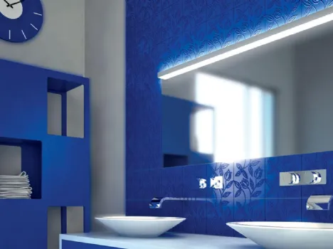Piastrelle I ChiaroScuri Cobalto Decoro Rugiada di De Maio