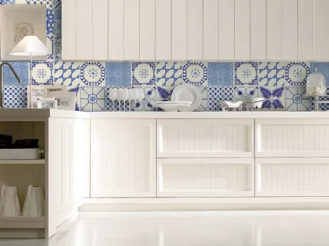 Piastrelle Macramè 24 Decori Blu di De Maio