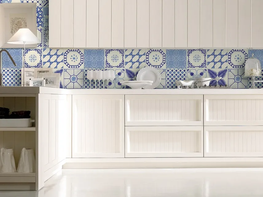 Piastrelle Macramè 24 Decori Blu di De Maio