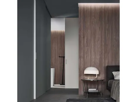 Porta da interno in vetro laccato Graphis light di Rimadesio