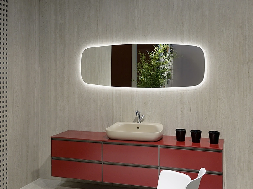 Mobile da Bagno Cubika in laccato di Flaminia