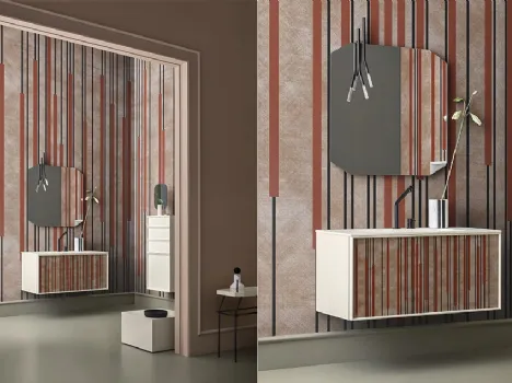 Mobile da Bagno Des in Laccato RAL1013 con frontale personalizzabile di Cerasa