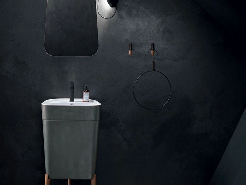 Lavabo Free 03 in tinta Metallico Ferro di Cerasa