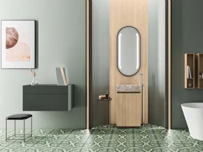 Mobile da Bagno Nerolab in Impiallacciato Rovere Chiaro di Cerasa