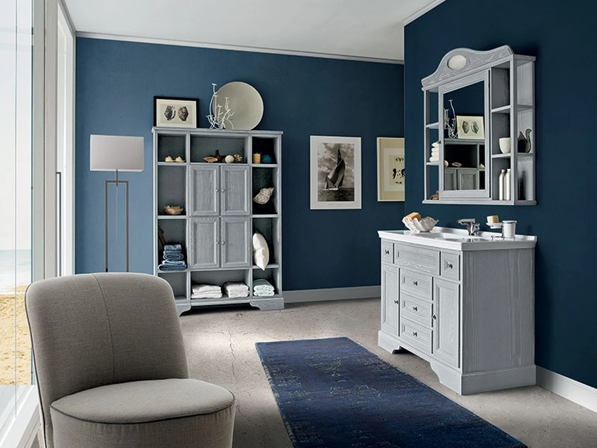 Mobile da Bagno Paestum 01 in Frassino laccato di Cerasa