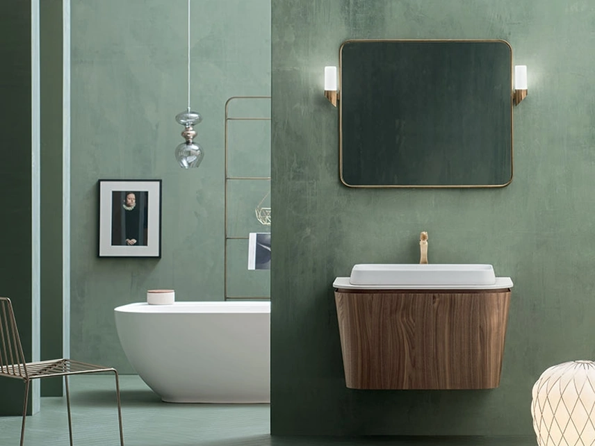 Mobile da Bagno sospeso Suede 02 di Cerasa