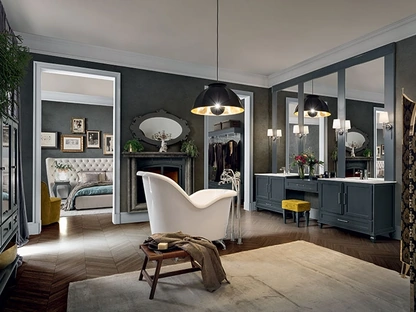 Mobile da Bagno York 02 in laccato Fumo di Londra di Cerasa