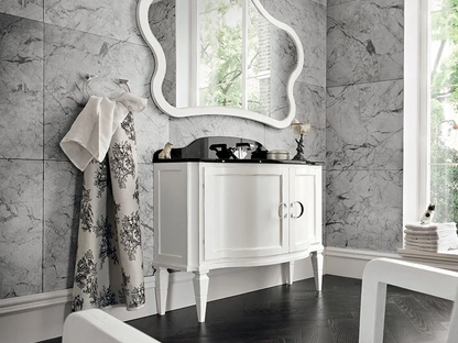 Mobile da Bagno York 04 in laccato Bianco usurato di Cerasa