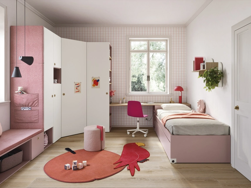 Cameretta Salvaspazio con Letti Estraibili di Nidi