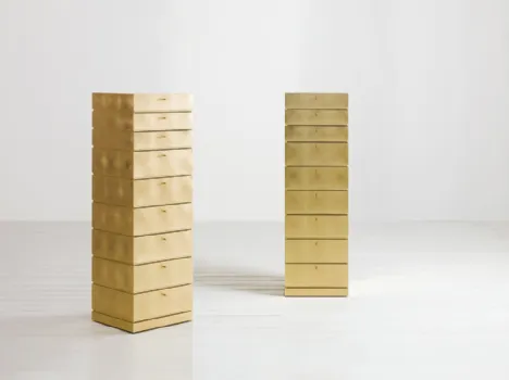 Cassettiera Notte Box finitura Foglia Oro di Capo d'Opera