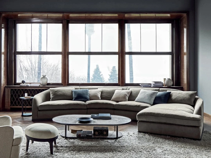 Divano con penisola Alfred di Flexform
