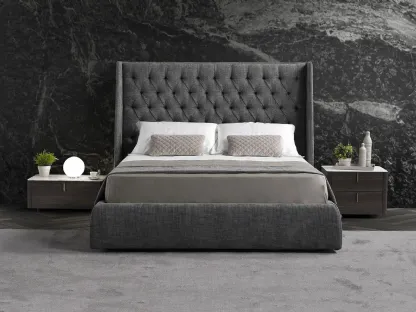 Letto moderno con tastiera capitonnè King di Conte