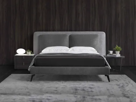 Letto matrimoniale in tessuto bicolore Double di Conte