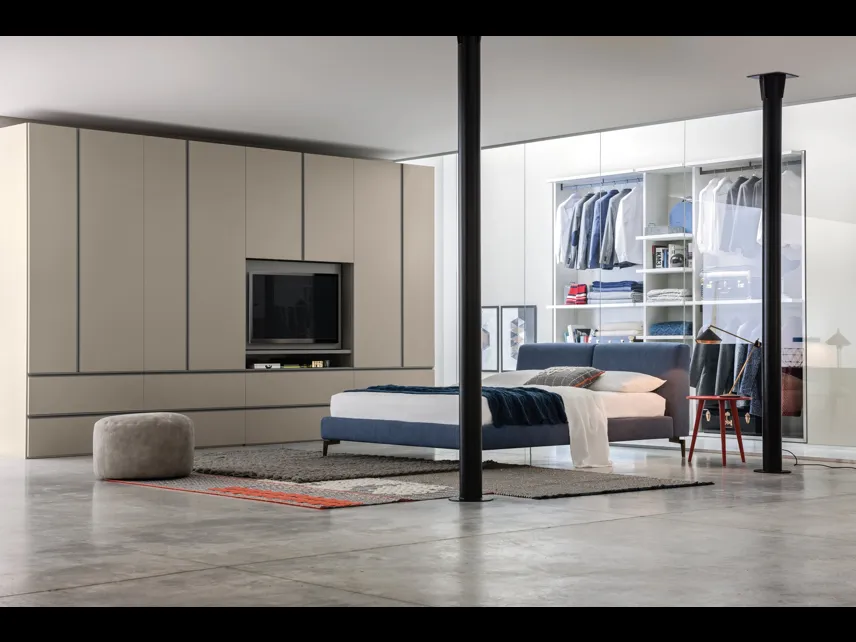 Letto in tessuto imbottito Margot di Novamobili