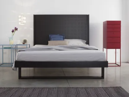 Letto Romance finitura 3d testiera e giroletto Romantic laccato opaco di Capo d'Opera