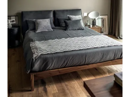 Letto con testiera in pelle Sleepy di Riva1920