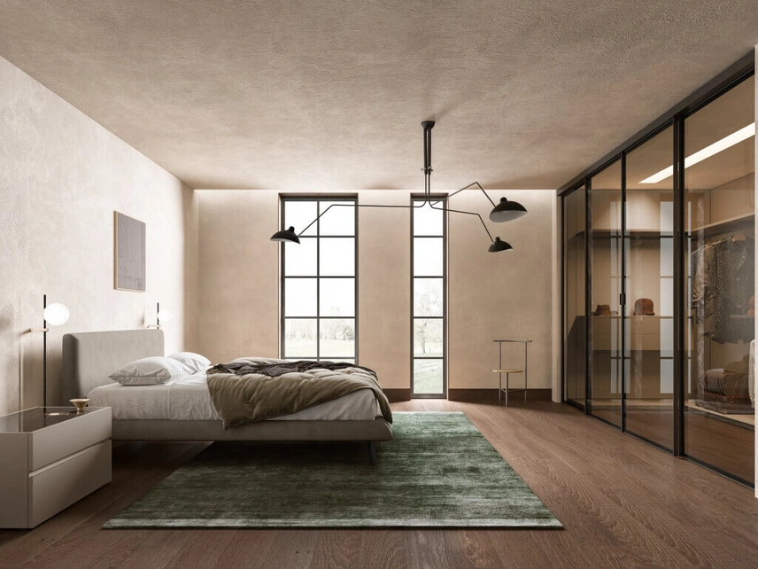 Letto in tessuto imbottito Blunt di Zalf