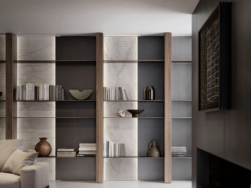 Libreria a muro Blade Edge di Modulnova