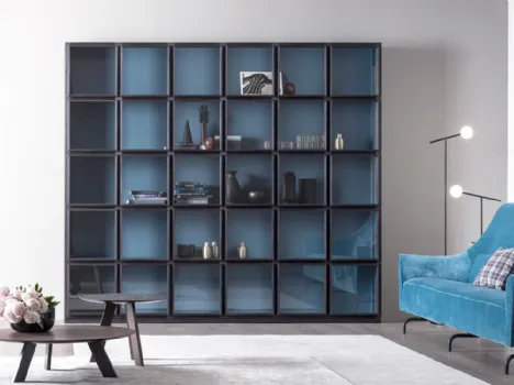 Libreria Concept finitura Legno Laccato di Capo d'Opera