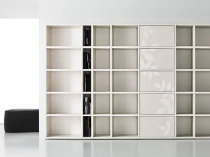 Libreria The Only One finitura 3d Green Life laccato opaco di Capo d'Opera