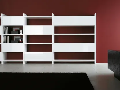 Libreria The Only One Laccato Lucido v2 su misura componibile di Capo d'Opera