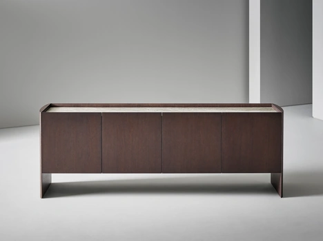Madia Alicanto in legno e top in ceramica con 4 ante di Bonaldo