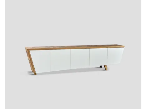 Madia DB005691 legno vecchio laccato e cerato bianco di Dialma Brown