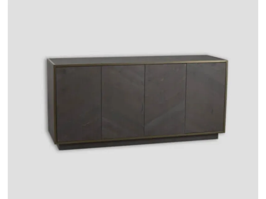 Madia DB006535 legno finitura dark grey e struttura metallo bronzato di Dialma Brown