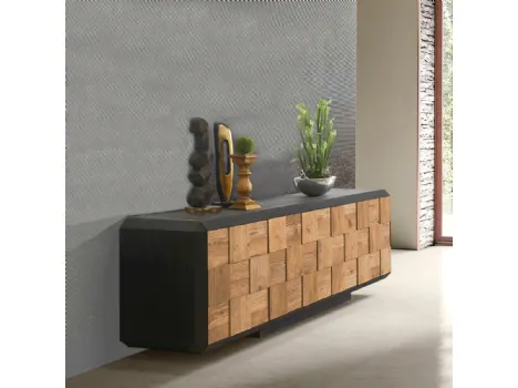 Madia Square realizzata in legno stratificato laccato e legno massello di Conifera di Dialma Brown